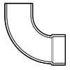 1 1/2 DWV ST 1/4 BEND - - DWV